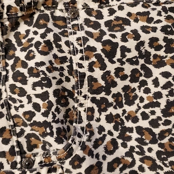 Seven7 High Rise Skinny Animal Print Denim Jeans Sz 12 - Picture 4 of 7